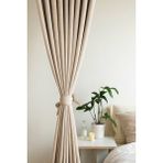 Devor Kadife Görünümlü Kalın Fon Perde Sütlü Kahve - Ekstrafor Büzgülü Tek Kanat - 100 x 250 cm