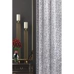 DE'VOR PERDE Desenli Tül Perde, Çiçek Ve Yaprak Desenli Yakma Kumaş, Pilesiz Düz Dikim,Beyaz 400 X 250,21501021