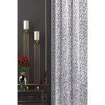 DE'VOR PERDE Desenli Tül Perde, Çiçek Ve Yaprak Desenli Yakma Kumaş, Rustik İçin Kuşgözlü Dikim,Beyaz 150 X 250,24001021