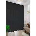 DE'VOR PERDE Düz Sade Tül Perde, Korniş Ve Rustik Kullanımı İçin Uygun, Düz Dikim, 300X270 Ölçü,Siyah 300 X 270