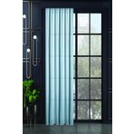 DE'VOR PERDE Pırıltı Tül Perde Yüksek Kaliteli Pileli Dikim Tül Perde,Mavi 500 X 250