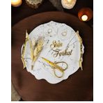 Devotiony Desenli Polyester Nişan Tepsisi gold