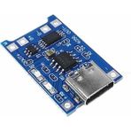 Devre Dünyası TP4056 Type-C 1s 3.7V Lipo Li-Ion Pil BMS Korumalı Şarj Devresi 28x17.3 mm