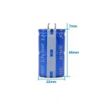 Devremarkt 100F 2.7V Süpercap 22X45mm Dıp Süper Kapasitör Enerji Depolama Güneş Rüzgar Akü Batarya Güç