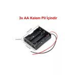 Devremarkt 3'Lü Aa Kalem Pil Kutusu Yuvası 4.5V Kablolu Kalem Pil Tutucu