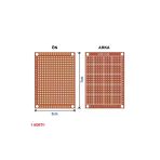 Devremarkt 5X7Cm Pertinaks Pcb Proto 10X24 432 Adet Bakır Delik Prototip Deney Kartı 2.54Mm Pertenaks