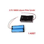 Devremarkt Ikili 2 Li 18650 Pil Yuvası Kablolu Tutucu 7.4V Pil Şarj Kutusu
