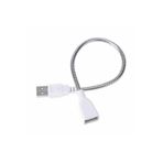 Devremarkt Metal Usb Type A Soketli Uzatma Kablosu Kıvrılabilir Hortum Kordon 25Cm Masa Lambası Led