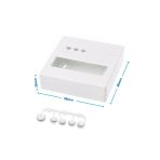 Devremarkt Plastik Proje Kutusu 86X86Mm Beyaz Duvara Yüzeye Montaj Tip 1602 Lcd 3 Buton Elektronik Devre