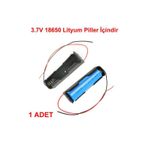 Devremarkt Tekli 1 Li 18650 Pil Yuvası Kablolu Tutucu 3.7V Pil Şarj