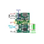 Devremarkt Tp4056 18650 Lityum Pil Şarj Micro Usb Ayarlı Voltaj Yükseltici 3-7V To 27V Boost Step Up Lion Akü
