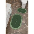 devtoptan Su Emici 2'li Set Banyo Paspası Kaymaz Taban Makinada Yıkanabilir Abdest Paspası