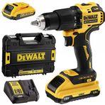Dewalt DCD709D2T-QW Kömürsüz Kompakt Li-İon 18 V/2.0 Ah Akülü Darbeli Vidalama