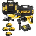Dewalt DCH133NT Şarjlı Kırıcı Delici 2.6J+DCG412 Şarjlı Avuç Taşlama+4x 5AH Akü+1x Dolum Cihazı