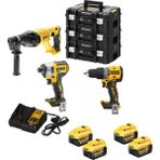 Dewalt DCH133NT Şarjlı Kırıcı Delici+DCF887NT Darbeli Tornavida Makinesi+DCD805NT Darbeli Vidalam+4X4 Ah Akü + 1 x Dolum Cihazı