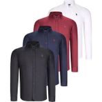 Dewberry Dörtlü Set G725 Dewberry Erkek Gömlek-Siyah-Beyaz-Lacivert-Bordo - 3XL - Siyah - Beyaz - Lacivert - Bordo