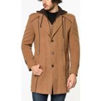 Dewberry Erkek Kaban Yün ve Polyester ile Konforlu Kullanım İçin Tasarlandı - Camel - XL