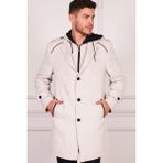 Dewberry Erkek Midi Palto %70 Yün %30 Polyester Açık Desenli Bej Renk Uzun Kollu - 2XL - Açık Bej