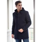 Dewberry Erkek Palto Uzun Kol Orta Kalınlık %70 Yün %30 Polyester Lacivert Renk
