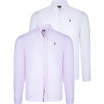 Dewberry Ikili Set G674 Dewberry Erkek Gömlek Beyaz Pembe - Beyaz - Pembe