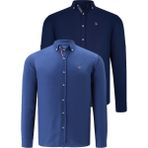 Dewberry Ikili Set G674 Dewberry Erkek Gömlek Lacivert Indigo - Lacivert - İndigo