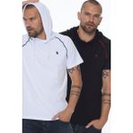 Dewberry İkili Set T8570 Kapüşonlu Erkek T-Shirt-Beyaz - Lacivert