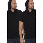 Dewberry İkili Set T8570 Kapüşonlu Erkek T-Shirt - Siyah