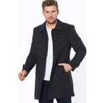 Dewberry Plt7226 Antrasit Desenli Erkek Palto