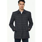 Dewberry PLT8206 Lacivert Desenli Erkek Palto