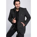 Dewberry Plt8369 2XL Beden Erkek Palto Antrasit Renk Yün Polyester Malzeme ile Şık Tasarım