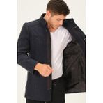 Dewberry PLT8369 Siyah Lacivert Erkek Palto