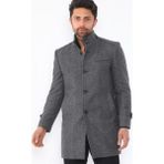 Dewberry PLT8391 Dewberry Erkek Palto-Desenli Gri - 3XL
