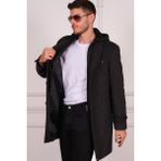 Dewberry PLT8401 Desenli Siyah Erkek Palto