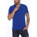 Dewberry T8568 V Yaka Saks Mavisi Erkek T-shirt