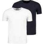 Dewberry T8569 İkili Set Bisiklet Yaka Erkek T-Shirt-Lacivert - Beyaz - 2XL