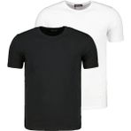 Dewberry T8569 İkili Set Bisiklet Yaka Erkek T-Shirt-Siyah-Beyaz - 3XL - Siyah - Beyaz