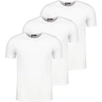 Dewberry T8569 Üçlü Set Bisiklet Yaka Erkek T-Shirt-Kar Beyaz- Kar Beyaz- Kar Beyaz - 3XL