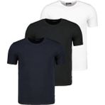 Dewberry T8569 Üçlü Set Bisiklet Yaka Erkek T-Shirt-Lacivert-Beyaz-Siyah - XL - Renkli