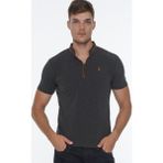 Dewberry T8571 Fermuarlı Erkek T-Shirt-Antrasit - XL - Antrasit