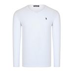 Dewberry T8587 Pamuk Beyaz Erkek Uzun Kol T-Shirt