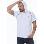 Dewberry Üçlü Set T8570 Kapüşonlu Erkek T-Shirt-Siyah-Beyaz-Antrasit - Renkli