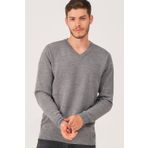 Dewberry V0036 Gri Erkek V-neck Kazak