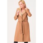 Dewberry Z6671 Açık Camel Kadın Palto