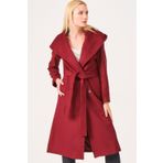 Dewberry Z6679 Bordo Kadın Palto