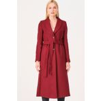 Dewberry Z6681 Bordo Kadın Palto