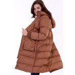Dewberry Z6736 Camel Kadın Mont