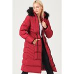Dewberry Z6758 Bordo Kadın Kaban