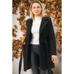 Dewberry Z6778 Bayan Kaban Açık Siyah Dokuma Malzeme Uzun Kol Orta Kalınlık Kadınlar İçin