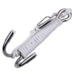 DEWIN Drift Hook - Dalış Kancası Tüplü Dalış Çift Çift Paslanmaz Çelik Kayık Drift Kanca Mağara Dalış için Misina ile (Beyaz)