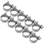 DEWIN Hortum Kelepçesi - Hortum Kelepçesi Paslanmaz Çelik Mini Yakıt Hattı Boru Kelepçesi 6 mm-20 mm İsteğe Bağlı Boyut 10 Adet (16-18 mm)